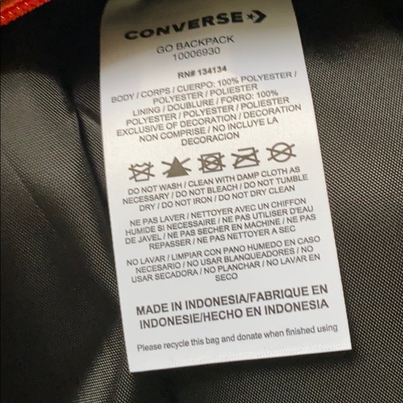 Converse Go Backpack Unisex Green Mandarin - Picture 8 of 9